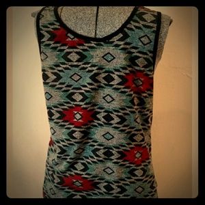 Men's Aztec print muscle tank. Size M